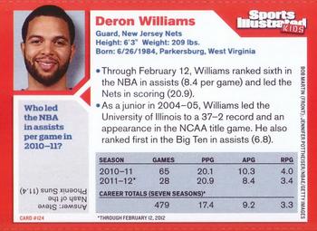 2012 Sports Illustrated for Kids #124 Deron Williams Back