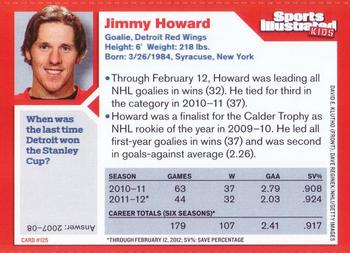 2012 Sports Illustrated for Kids #125 Jimmy Howard Back