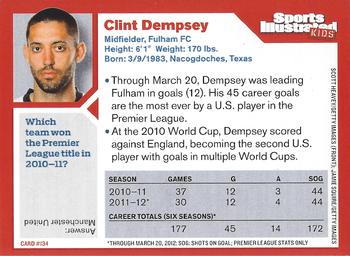 2012 Sports Illustrated for Kids #134 Clint Dempsey Back