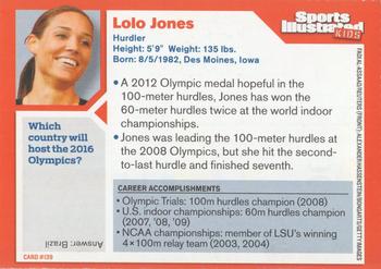 2012 Sports Illustrated for Kids #139 Lolo Jones Back