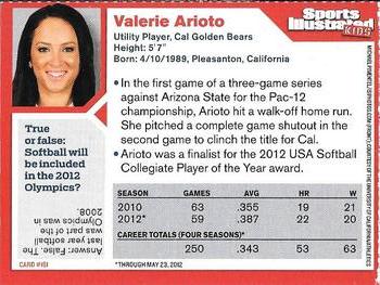 2012 Sports Illustrated for Kids #151 Valerie Arioto Back