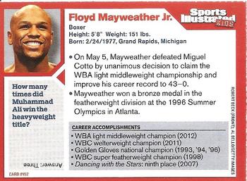 2012 Sports Illustrated for Kids #152 Floyd Mayweather Jr. Back