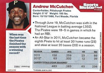2012 Sports Illustrated for Kids #159 Andrew McCutchen Back
