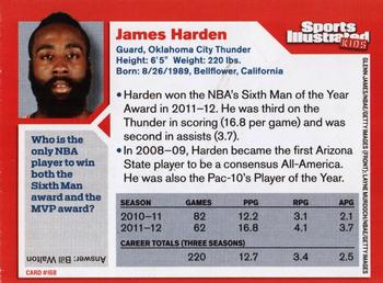 2012 Sports Illustrated for Kids #168 James Harden Back