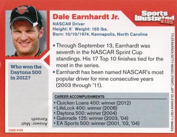 2012 Sports Illustrated for Kids #189 Dale Earnhardt Jr. Back