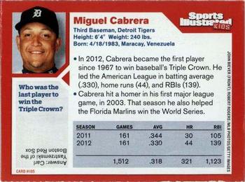 2012 Sports Illustrated for Kids #195 Miguel Cabrera Back