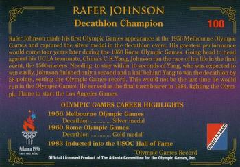 1996 Collect-A-Card Centennial Olympic Games Collection #100 Rafer Johnson Back