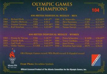 1996 Collect-A-Card Centennial Olympic Games Collection #104 400-Meter Ind. Medley - Men & Women Back