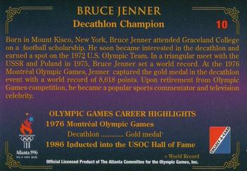 1996 Collect-A-Card Centennial Olympic Games Collection #10 Bruce Jenner Back