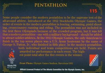 1996 Collect-A-Card Centennial Olympic Games Collection #115 Pentathlon Back