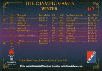 1996 Collect-A-Card Centennial Olympic Games Collection #117 Winter Back