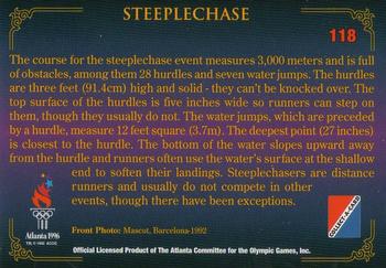 1996 Collect-A-Card Centennial Olympic Games Collection #118 Steeplechase Back