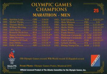 1996 Collect-A-Card Centennial Olympic Games Collection #25 Marathon - Men Back