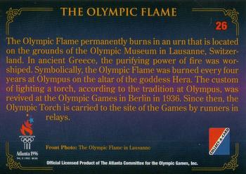1996 Collect-A-Card Centennial Olympic Games Collection #26 The Olympic Flame Back