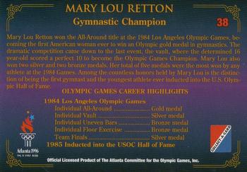 1996 Collect-A-Card Centennial Olympic Games Collection #38 Mary Lou Retton Back