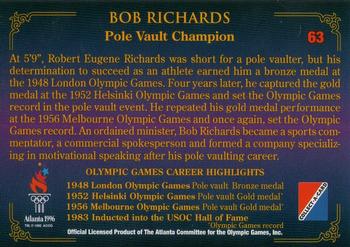 1996 Collect-A-Card Centennial Olympic Games Collection #63 Bob Richards Back