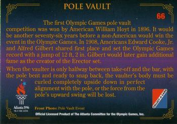 1996 Collect-A-Card Centennial Olympic Games Collection #66 Pole Vault Back