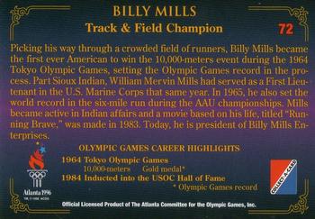 1996 Collect-A-Card Centennial Olympic Games Collection #72 Billy Mills Back