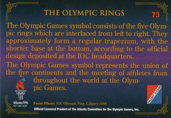 1996 Collect-A-Card Centennial Olympic Games Collection #73 The Olympic Rings Back