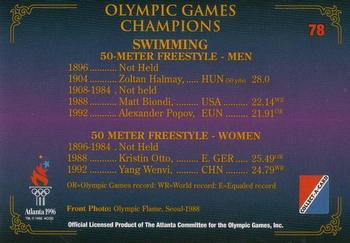1996 Collect-A-Card Centennial Olympic Games Collection #78 50-Meter Freestyle - Men & Women Back