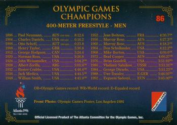 1996 Collect-A-Card Centennial Olympic Games Collection #86 400-Meter Freestyle - Men Back