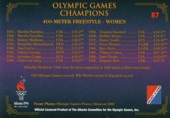 1996 Collect-A-Card Centennial Olympic Games Collection #87 400-Meter Freestyle - Women Back