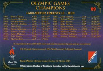 1996 Collect-A-Card Centennial Olympic Games Collection #89 1500-Meter Freestyle - Men Back