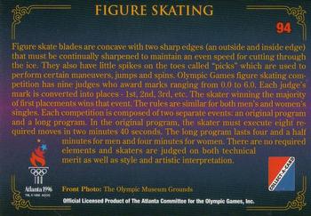 1996 Collect-A-Card Centennial Olympic Games Collection #94 Figure Skating Back