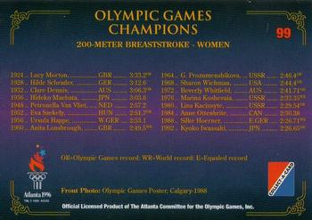 1996 Collect-A-Card Centennial Olympic Games Collection #99 200-Meter Breaststroke - Women Back