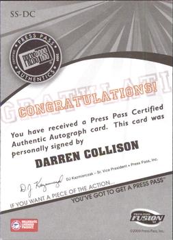 2009 Press Pass Fusion - Autographs Gold #SS-DC Darren Collison Back