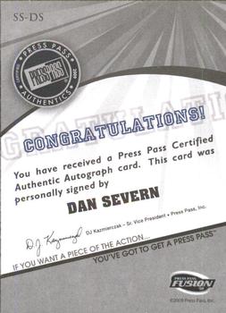 2009 Press Pass Fusion - Autographs Gold #SS-DS1 Dan Severn Back