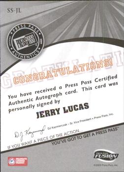 2009 Press Pass Fusion - Autographs Onyx #SS-JL Jerry Lucas Back