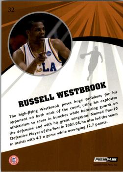 2009 Press Pass Fusion - Bronze #32 Russell Westbrook Back