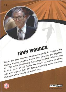 2009 Press Pass Fusion - Bronze #33 John Wooden Back