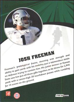 2009 Press Pass Fusion - Bronze #42 Josh Freeman Back