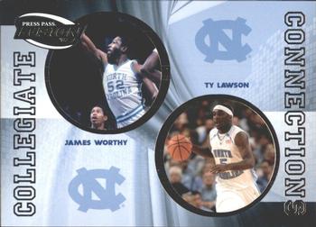 2009 Press Pass Fusion - Collegiate Connections #CCN-3 James Worthy / Ty Lawson Front
