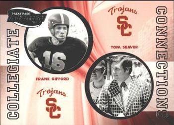 2009 Press Pass Fusion - Collegiate Connections #CCN-4 Frank Gifford / Tom Seaver Front