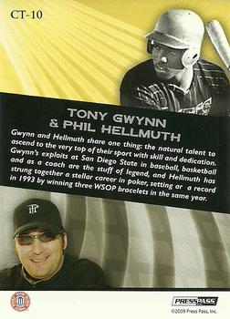 2009 Press Pass Fusion - Cross Training #CT-10 Tony Gwynn / Phil Hellmuth Back
