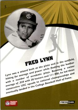 2009 Press Pass Fusion - Gold #5 Fred Lynn Back