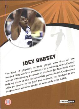 2009 Press Pass Fusion - Gold #19 Joey Dorsey Back