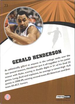 2009 Press Pass Fusion - Gold #23 Gerald Henderson Back