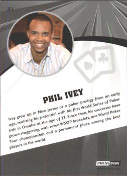 2009 Press Pass Fusion - Gold #81 Phil Ivey Back