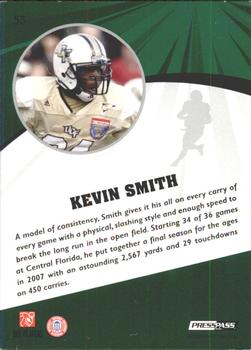 2009 Press Pass Fusion - Green #55 Kevin Smith Back