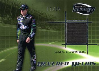 2009 Press Pass Fusion - Revered Relics Silver #RR-CE Carl Edwards Front