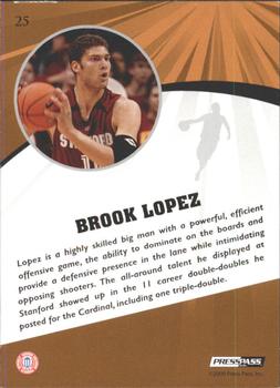 2009 Press Pass Fusion - Silver #25 Brook Lopez Back