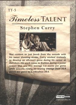2009 Press Pass Fusion - Timeless Talent #TT-5 Stephen Curry Back