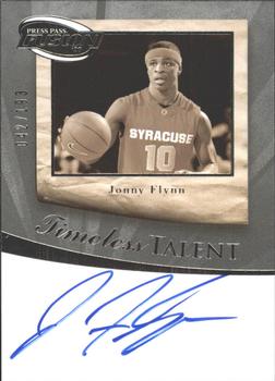 2009 Press Pass Fusion - Timeless Talent Autographs Silver #TT-JF Jonny Flynn Front