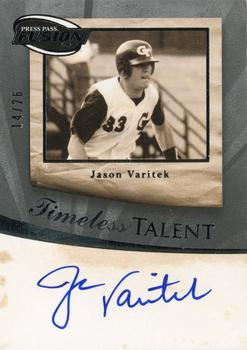 2009 Press Pass Fusion - Timeless Talent Autographs Silver #TT-JV Jason Varitek Front
