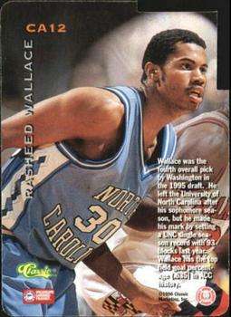 1996 Classic Assets - A Cut Above #CA12 Rasheed Wallace Back