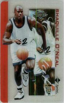 1996 Classic Assets - Crystal Phone Cards $5 #5 Shaquille O'Neal Front